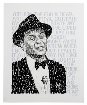 Frank Sinatra “My Way” 18” x 22” Original Pen-and-Ink Artwork by Daniel Duffy 